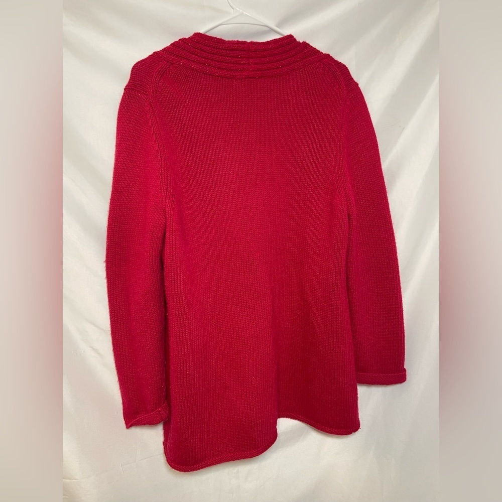 Cottagecore Coldwater Creek Women's Red Cardigan - Picture 5 of 5